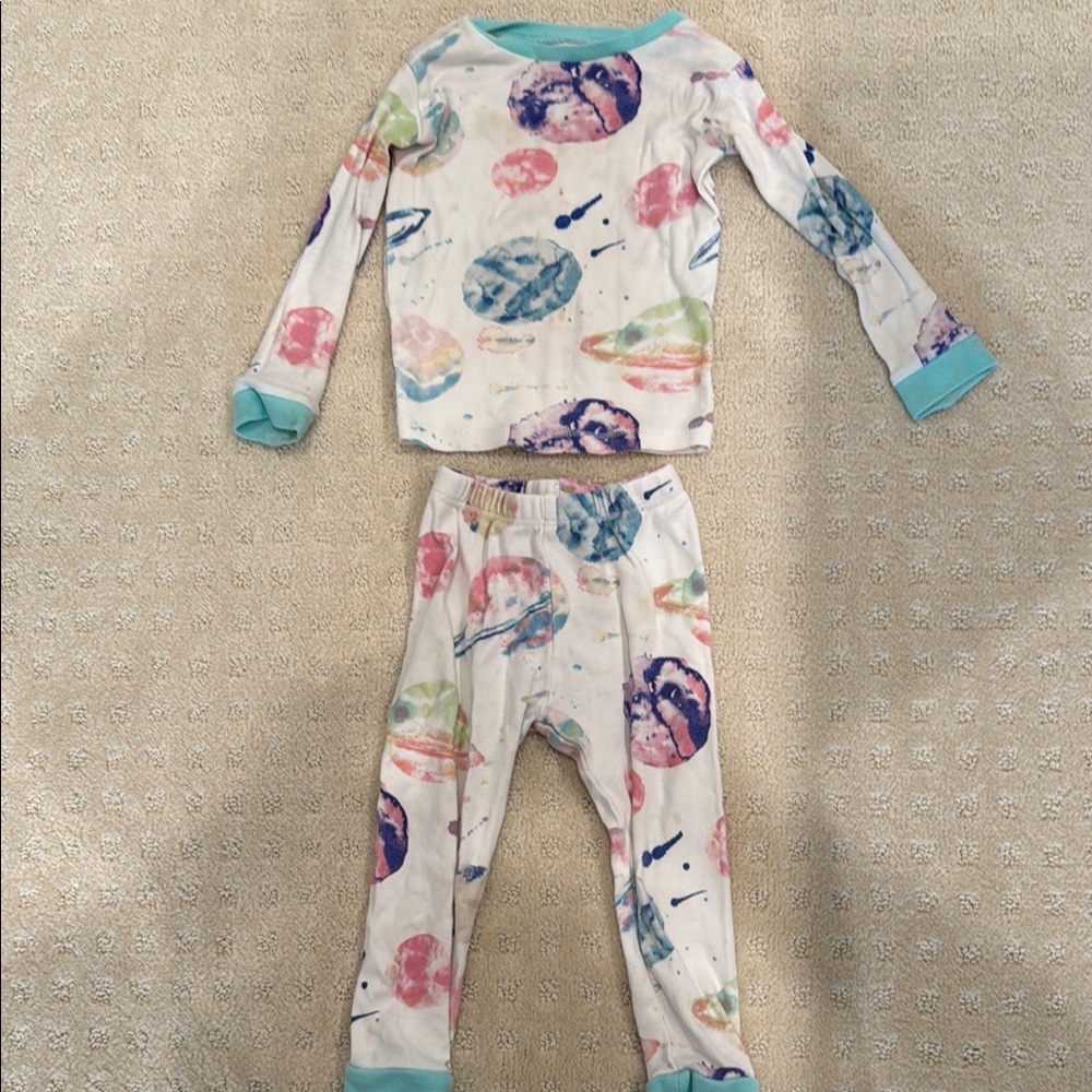 Burt’s Bees Space Colorful Kids Pajamas Set